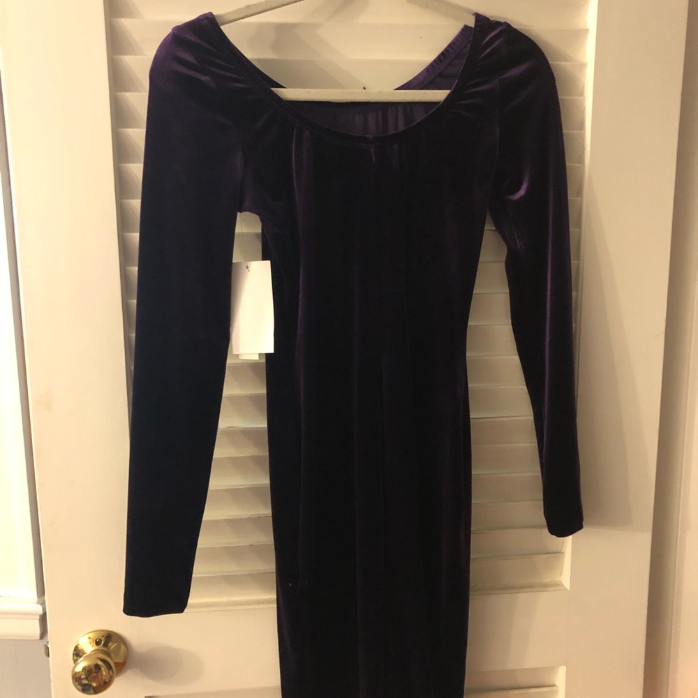 NWT DesignLab Velvet Bodycon Dress - Picture 2 of 2